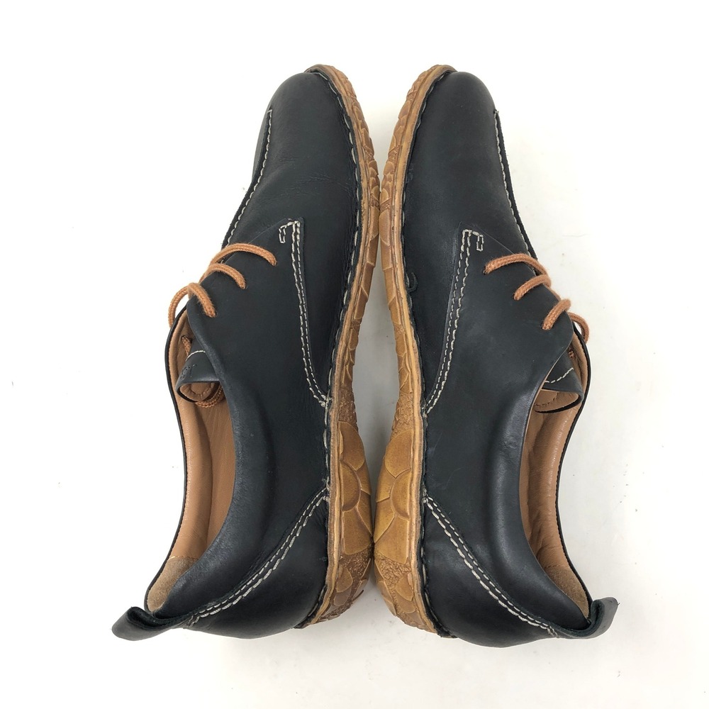 Josef Seibel Womens 39 Oxford Rosalie 50 Black Leather Stitch Lace Up Comfort - Picture 7 of 9